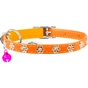 Нашийник для тварин WAUDOG GLAMOUR "Квіточка" з резинкою і стразами для кішок (помаранчевий) (32554) - зменшене зображення 2