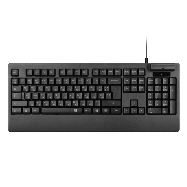 Клавіатура 2E KС1030 Smart Card USB Black (2E-KC1030UB) - зображення 1