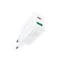 Зарядний пристрій Acefast A25 1xUSB-C PD20W + 1xUSB-A White (6974316281214) - уменьшенное изображение 1