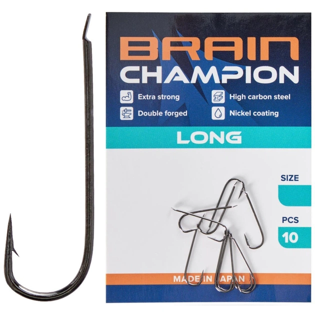 Гачок Brain fishing Champion Long 10 (10 шт/уп) (1858.54.63) - зображення 1