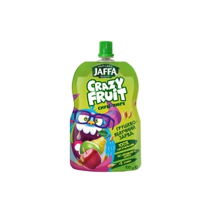 Дитяче пюре Jaffa Crazy Fruit Фруктовий десерт з груш і яблук перетертих зі злаками 100 г (4820192261999) зображення 1