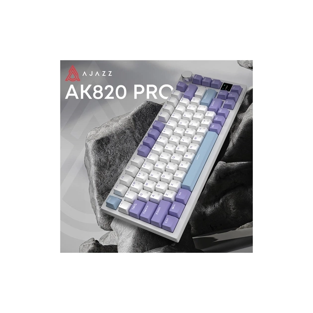 Клавіатура Ajazz AK820 Pro Gift Switch Purple RGB USB/Wireless/Bluetooth UA Purple (AK820PRO-G-PWB) - picture 7