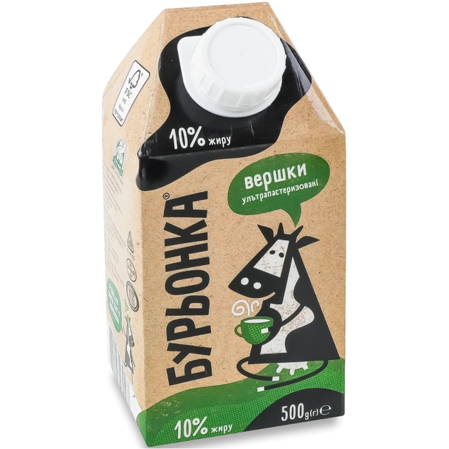 Вершки Бурьонка ультрапастеризовані 10% 500 г (482568) - picture 2