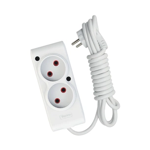 Мережевий подовжувач TECCO 2м 2 поста white (8681277841088) зображення 1