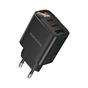 Зарядное устройство BOROFONE BA98A 2xUSB-C PD30W + 1xUSB 18W digital display black (6941991120510) - уменьшенное изображение 1