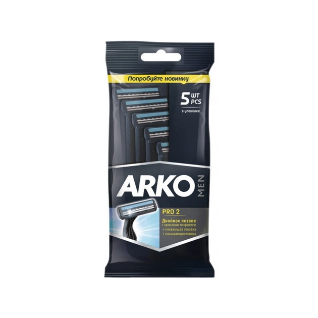 Бритва ARKO T2 Pro Double подвійне лезо 5 шт. (8690506415174) - изображение 1