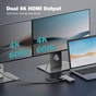 Порт-реплікатор Digitus USB-C > 2xHDMI/2xUSB-A/USB-C/SD/MicroSD/RJ54 (DA-70915) - уменьшенное изображение 7