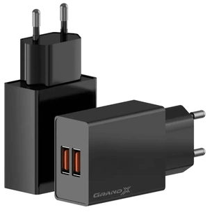 Зарядний пристрій Grand-X 5V 2.1A USB Black (CH-15B) зображення 1