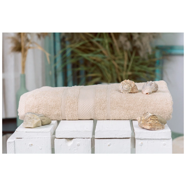 Рушник MirSon банний 5014 SoftNess Beige 70x140 см (2200003182286) - изображение 1