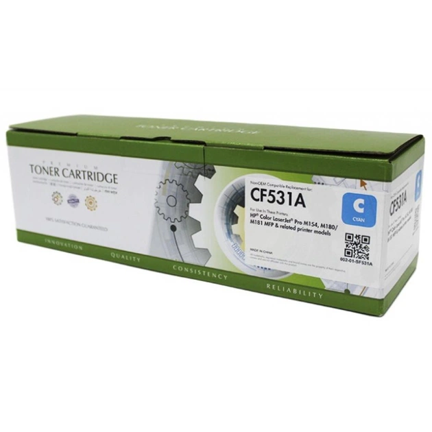 Картридж Static Control HP CLJ CF531A (205A) 900ст cyan (002-01-SF531A) - изображение 1