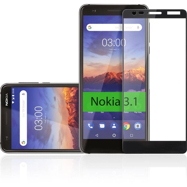 Скло захисне Vinga для Nokia 3.1 Black (VTPGS-N31B) - picture 4