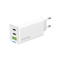 Зарядний пристрій ColorWay GaN Mini 65W PD Port PPS USB (USB-2C1A) white (CW-CHS058PD-WT) - зменшене зображення 1