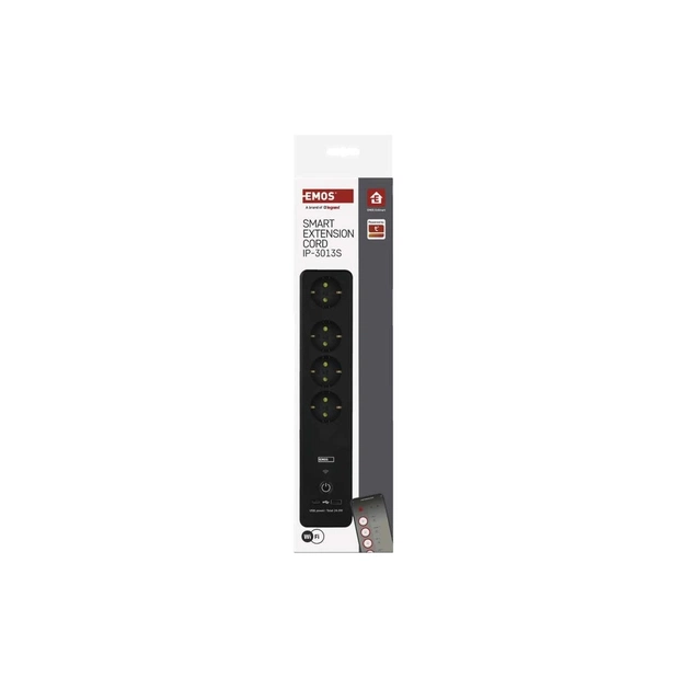 Мережевий подовжувач EMOS P1422SM 2m 4 роз. 1xUSB-A 1xUSB-C Wi-Fi 1,5мм2 (P1422SM) - зображення 12