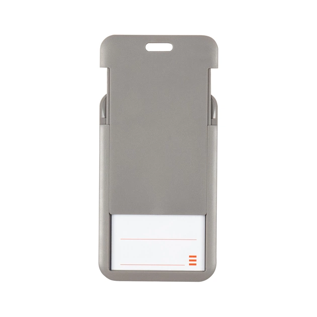 Бейдж Axent слайдер вертикальний, 54х85мм , теплий сірий (4500V-03-A) - picture 3