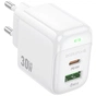 Зарядное устройство BOROFONE BAS45A 1xUSB-C PD30W + 1xUSB QC3.0 white (6941991113871) - уменьшенное изображение 3