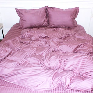 Постільна білизна MirSon Satin Stripe 30-0008 Smoky Pink 160х220 полуторний Євро (2200005250280) зображення 1