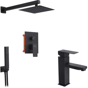 Душовий гарнітур Kroner Edelstahl Kubus-SCH082+ змішувач Edelstahl Kubus-SCH010 (CVS30181) picture 1