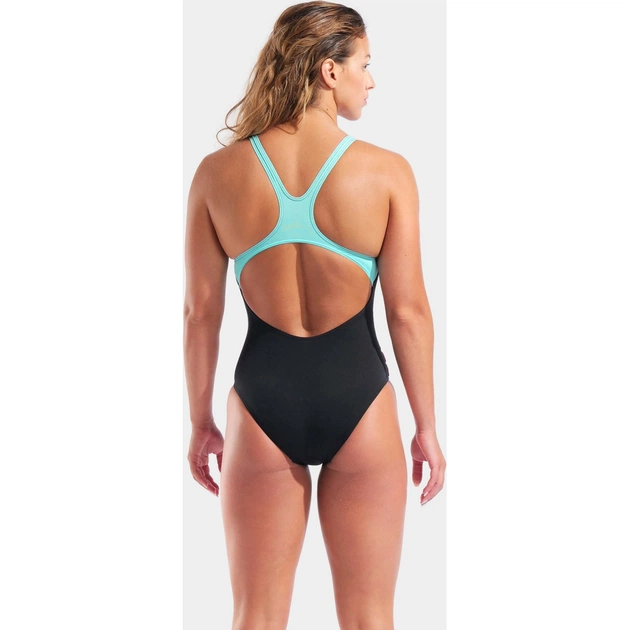Купальник Arena Graphic Swimsuit Swim Pro L 010809-580 чорний, блакитний, рожевий 38 (3468337757412) - зображення 4