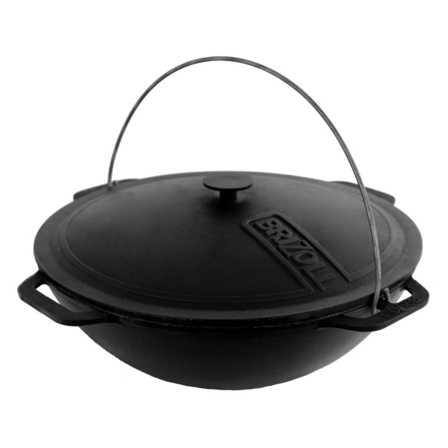 Котел туристичний Brizoll чавунний азіатський з кришкою 12 л (KA12-1) - picture 1