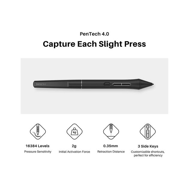 Графический планшет Huion Kamvas 13 Gen 3 Black + рукавичка (GS1333) - изображение 4
