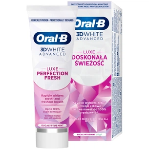 Зубна паста Oral-B 3D White Advanced Luxe Perfection Прохолода м'яти та евкаліпту 75 мл (8700216922739) picture 1