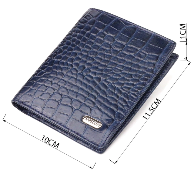 Портмоне Canpellini Из натуральной кожи Синее (21499) - изображение 3