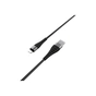 Дата кабель USB 2.0 AM to Lightning 1.0m 2.4A nylon BX32 black BOROFONE (6931474710413) - зменшене зображення 3