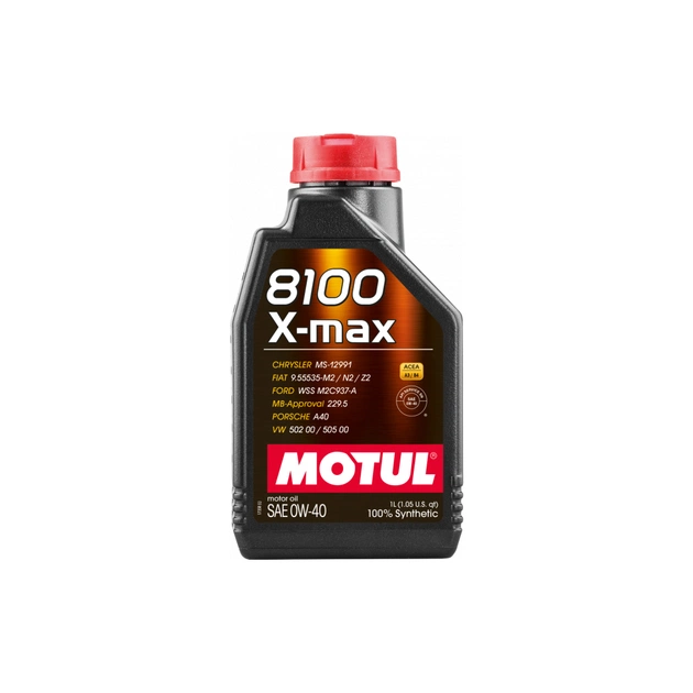 Моторна олива MOTUL 8100 X-max SAE 0W40 1л (348201) - изображение 1