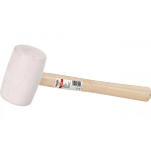 Киянка Varo 450г ручка дерево, белая резина (KRT904004) зображення 1