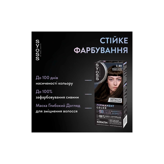 Фарба для волосся Syoss BL Permanent Coloration 3-89 - Кавова бронза (9000101732207) - зображення 3