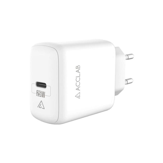 Зарядний пристрій ACCLAB AL-TC125 1хType-C 5В/3A/25W QC/PD3.0 (1283126538841) - зображення 1