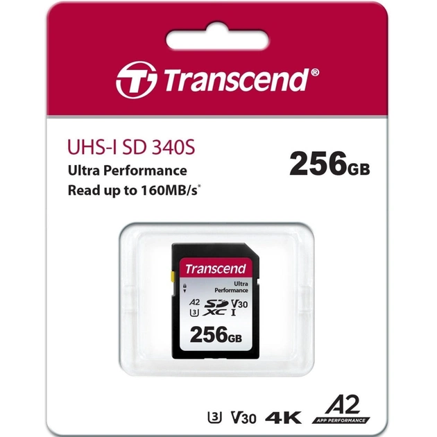 Карта пам'яті Transcend 256GB SD class 10 UHS-I U3 4K (TS256GSDC340S) - picture 5