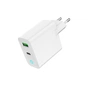 Зарядний пристрій Gembird 1xUSB-A + 1 Type-C (PD20Вт + QC3.0 18Вт) white (TA-UC-PDQC20L-W-01) - зменшене зображення 6