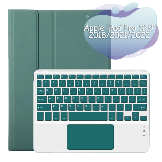 Чохол до планшета BeCover Keyboard+TouchPad Apple iPad Pro 12.9 2018/2021/2022 Dark Green (712383) - зображення 1