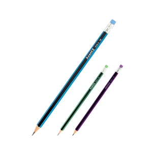 Олівець графітний Axent тригранний, з гумкою, НВ (9006/100-A) picture 1