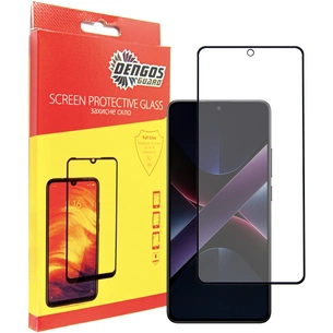 Скло захисне Dengos Full Glue Poco X7 Pro (black) (TGFG-393) зображення 1