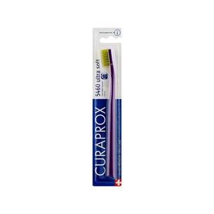 Зубна щітка Curaprox CS 5460 Ultra Soft Ультрам'яка D 0.10 мм Фіолетова із салатовою щетиною (CS 5460-35) зображення 1
