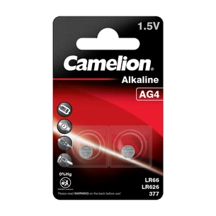 Батарейка Camelion AG4 / LR66 Alkaline * 2 (AG4-BP2) зображення 1