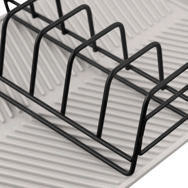 Сушарка для посуду Ardesto Minimalism 39х25х8см, силікон, метал, сірий (ARHK4102DR) - picture 4