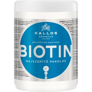 Маска для волосся Kallos Cosmetics Biotin для росту волосся з біотином 1000 мл (5998889514099) зображення 1