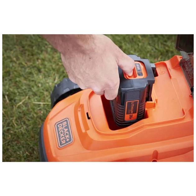 Газонокосарка Black&Decker акумуляторна 36 В, 2.5 Ач, 32 см, 2 АКБ та ЗП (BCMW3336L2) - picture 2