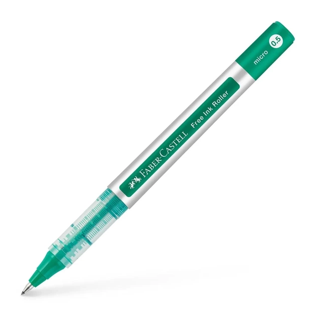 Ролер Faber-Castell Free Ink rollerball, колір чорнила зелений, 0,5 мм, одноразова (29140) - зображення 1