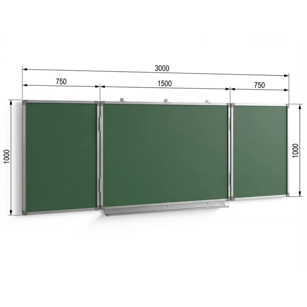 Шкільна дошка Sector магнітно-крейдова, 300х100 см (К3010) - picture 4