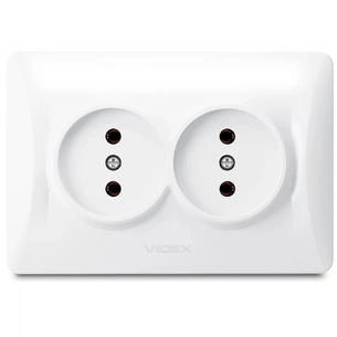 Розетка Videx BINERA 2ая (VF-BNSK2-W) зображення 1