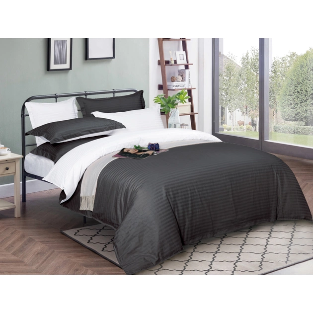 Постільна білизна MirSon Satin Stripe 30-0012 + 30-0001Vevina 160х220 Сімейний (2200005258927) - зображення 1