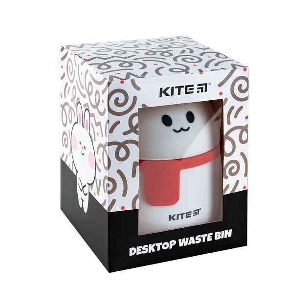 Кошик для паперів Kite Настільний контейнер для сміття, білий (K24-009-2) - picture 5