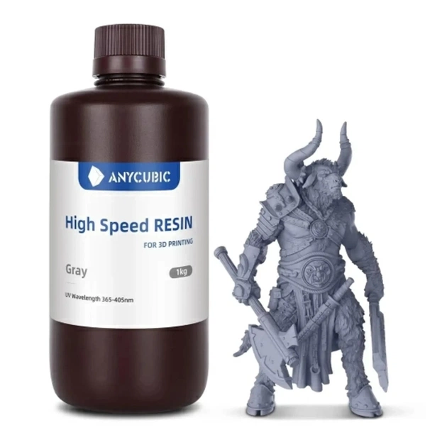 Фотополімерна смола Anycubic High Speed Resin, 1 кг GY (SGS2GY-101A) - изображение 1