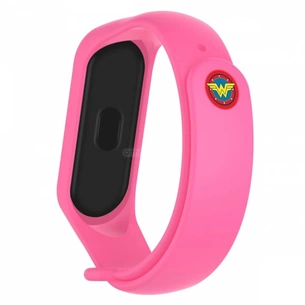 Ремінець до фітнес браслета Armorstandart Superhero Edition for Xiaomi Mi Band 4/3 Wonder Woman Pink (ARM55067) зображення 1