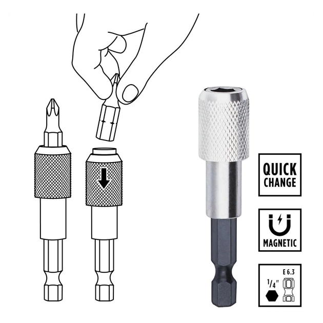 Набір біт Einhell 42шт, HEX, PH, PZ, Torx, 50мм, кейс (118953) - picture 10