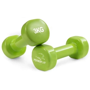 Гантель PowerPlay вінілові 4125 Achilles 2 х 3 кг Зелені (PP_4125_3kg_2in) зображення 1